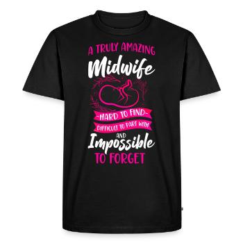 Nurse Midwife Birth Worker A Truly - Men's Premium Organic T-Shirt - black - Front - Nico (187cm)