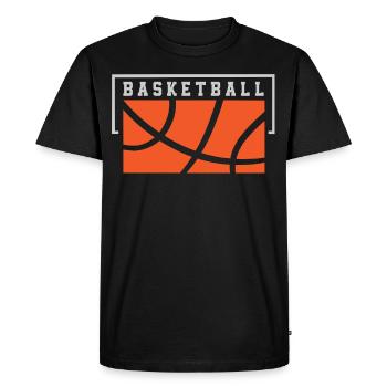 Joueur de basket-ball - T-shirt Premium bio Homme - noir - Devant - Nico (187cm)