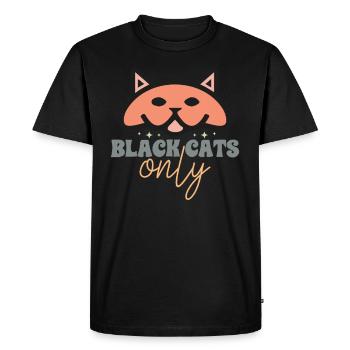 Black Cats Only - Funny Cats Mom Retro Style - Men's Premium Organic T-Shirt - black - Front - Nico (187cm)