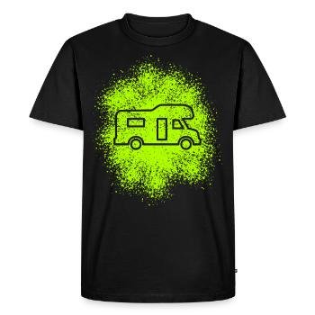 Camping-car Alcôve - T-shirt Premium bio Homme - noir - Devant - Nico (187cm)