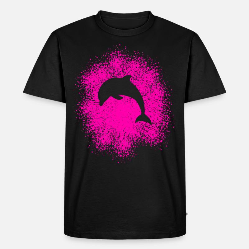 Delphin - Männer Premium Bio T-Shirt - Schwarz