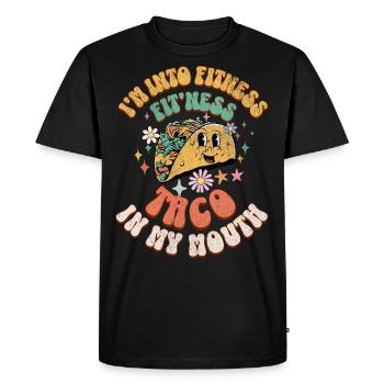Taco - T-shirt Premium bio Homme - noir - Devant - Nico (187cm)