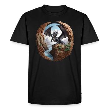 dragon - T-shirt Premium bio Homme - noir - Devant - Nico (187cm)