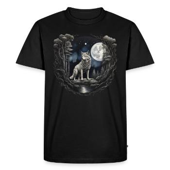 lobo2 - T-shirt Premium bio Homme - noir - Devant - Nico (187cm)