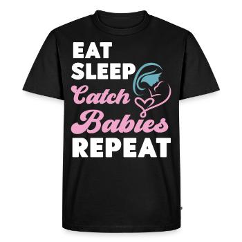 LD Labour And Delivery Nurse - Men's Premium Organic T-Shirt - black - Front - Nico (187cm)