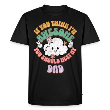 Dad Son Daughter - Men's Premium Organic T-Shirt - black - Front - Nico (187cm)