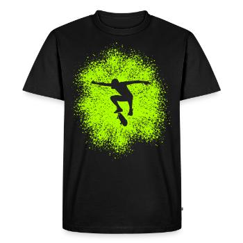Skater Flip Trick Planche à roulettes - T-shirt Premium bio Homme - noir - Devant - Nico (187cm)