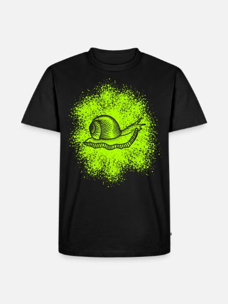 Cute snail with snail shell - Men's Premium Organic T-Shirt - black