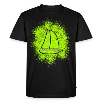 Sailing Yacht Sailboat Sailing Ship Sailing Crew Captain - Men's Premium Organic T-Shirt - black - Front - Nico (187cm)