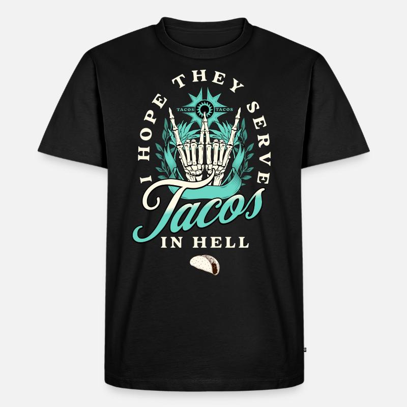 Taco - Männer Premium Bio T-Shirt - Schwarz