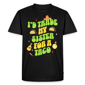 Taco - T-shirt Premium bio Homme - noir - Devant - Nico (187cm)