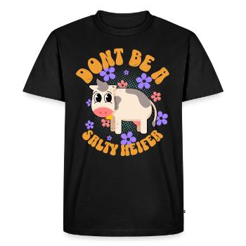Vache Vaches - T-shirt Premium bio Homme - noir - Devant - Nico (187cm)