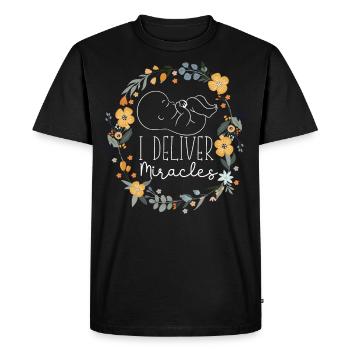 LD Labour And Delivery Nurse - Men's Premium Organic T-Shirt - black - Front - Nico (187cm)