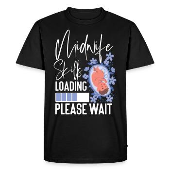 Infirmière Sage-femme Accoucheuse Étudiante - T-shirt Premium bio Homme - noir - Devant - Nico (187cm)