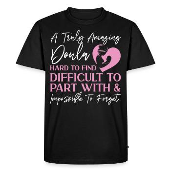 Doula Birth Worker A Truly Amazing - Men's Premium Organic T-Shirt - black - Front - Nico (187cm)