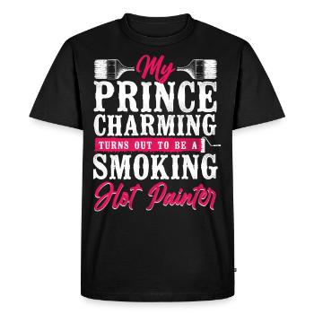 House Painter Decorator Girlfriend - Men's Premium Organic T-Shirt - black - Front - Nico (187cm)
