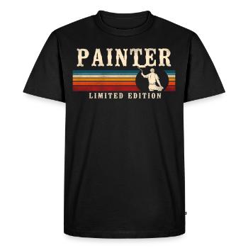 House Painter Decorator Retro - Men's Premium Organic T-Shirt - black - Front - Nico (187cm)
