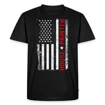 Peintre en bâtiment Décorateur Américain - T-shirt Premium bio Homme - noir - Devant - Nico (187cm)