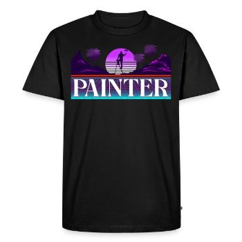 House Painter Decorator Retro 80s - Men's Premium Organic T-Shirt - black - Front - Nico (187cm)