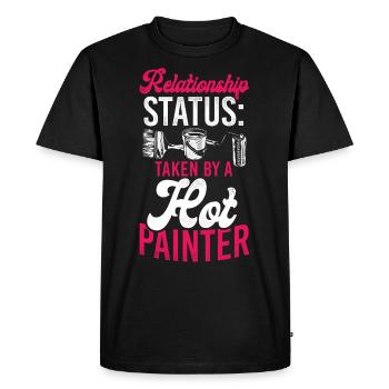 House Painter Decorator Girlfriend - Men's Premium Organic T-Shirt - black - Front - Nico (187cm)