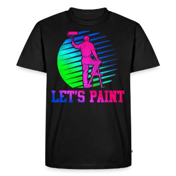 House Painter Decorator Retro 80s - Men's Premium Organic T-Shirt - black - Front - Nico (187cm)