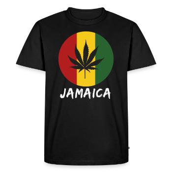 Jamaica rastafari - Men's Premium Organic T-Shirt - black - Front - Nico (187cm)