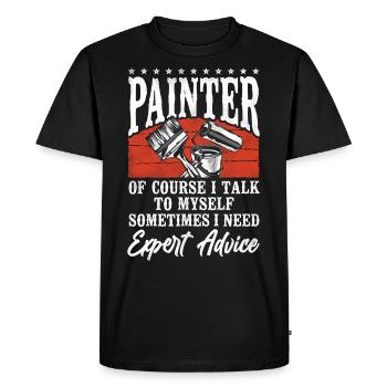 Peintre en bâtiment Décorateur Peintre de - T-shirt Premium bio Homme - noir - Devant - Nico (187cm)