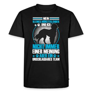My Little Münsterlander is unbeatable - Men's Premium Organic T-Shirt - black - Front - Nico (187cm)