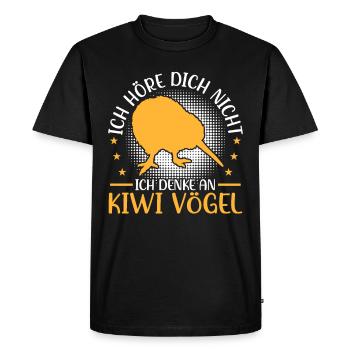 Think of Kiwi Bird Woodcock Bouquet - Men's Premium Organic T-Shirt - black - Front - Nico (187cm)