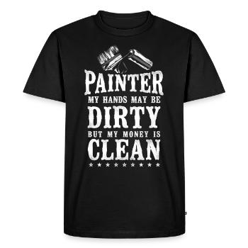 Peintre en bâtiment Décorateur Peintre Mon - T-shirt Premium bio Homme - noir - Devant - Nico (187cm)