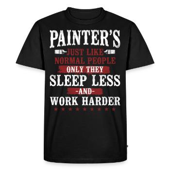 Peintre en bâtiment Peintres décorateurs - T-shirt Premium bio Homme - noir - Devant - Nico (187cm)