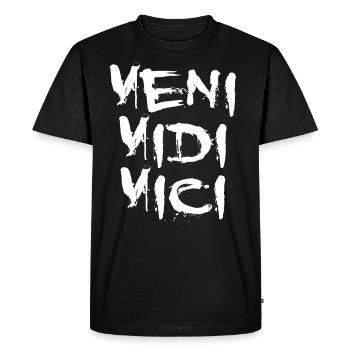 Veni Vidi Vici Ultras Antique Rome Empire - T-shirt Premium bio Homme - noir - Devant - Nico (187cm)