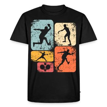 Ping-pong - T-shirt Premium bio Homme - noir - Devant - Nico (187cm)