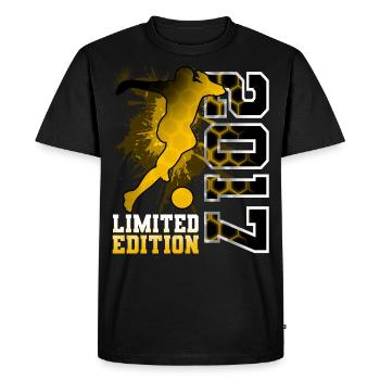 2017 Year of Birth Birthday Football - Men's Premium Organic T-Shirt - black - Front - Nico (187cm)