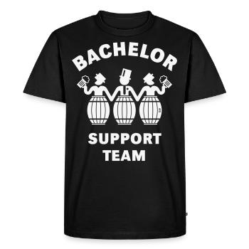 Bachelor Support Team (Stag Party Beer Barrels, W) - Men's Premium Organic T-Shirt - black - Front - Nico (187cm)