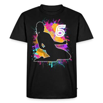 Football Femme Football 6ème Anniversaire - T-shirt Premium bio Homme - noir - Devant - Nico (187cm)