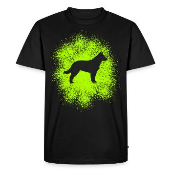 Berger allemand – Compagnon fidèle - T-shirt Premium bio Homme - noir - Devant - Nico (187cm)
