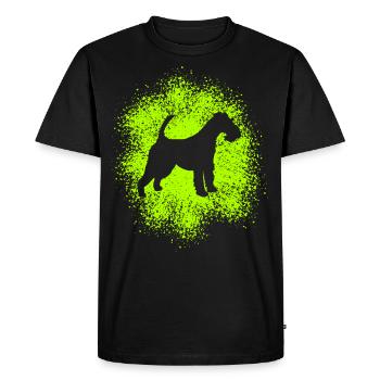 Fox terrier à poil dur pour les amoureux des chiens - T-shirt Premium bio Homme - noir - Devant - Nico (187cm)
