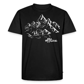 Randonnée hors ligne dans un paysage de montagne - T-shirt Premium bio Homme - noir - Devant - Nico (187cm)