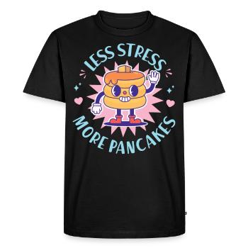 Amateur de crêpes Enfants Moins de stress - T-shirt Premium bio Homme - noir - Devant - Nico (187cm)
