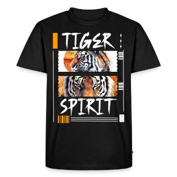Tiger, Tiger Head, Big Cat, Predator, Wild, Strong - Men's Premium Organic T-Shirt - black - Front - Nico (187cm)