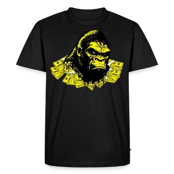 Singe d’argent - T-shirt Premium bio Homme - noir - Devant - Nico (187cm)