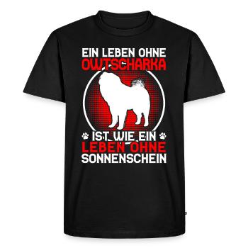 La vie d’Ovcharka sans l’Ovcharka caucasienne - T-shirt Premium bio Homme - noir - Devant - Nico (187cm)