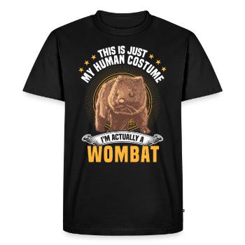 Just a Wombat Costume Australie Marsupial - T-shirt Premium bio Homme - noir - Devant - Nico (187cm)