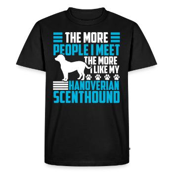 Sweathound hanovrien plus comme - T-shirt Premium bio Homme - noir - Devant - Nico (187cm)