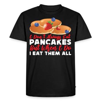 Les enfants amateurs de crêpes que je ne fais pas toujours - T-shirt Premium bio Homme - noir - Devant - Nico (187cm)