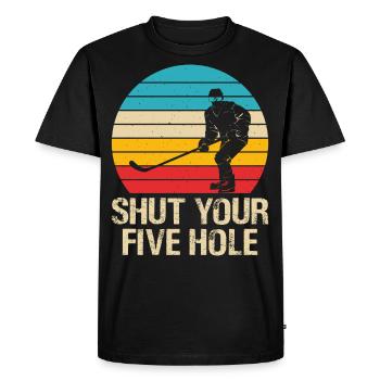 Hockey sur glace - T-shirt Premium bio Homme - noir - Devant - Nico (187cm)