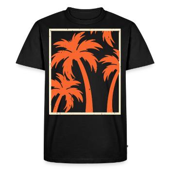 Palmiers - T-shirt Premium bio Homme - noir - Devant - Nico (187cm)