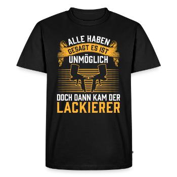 Then came the vehicle painter car painter - Men's Premium Organic T-Shirt - black - Front - Nico (187cm)