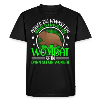 Wombat marsupial être un wombat - T-shirt Premium bio Homme - noir - Devant - Nico (187cm)
